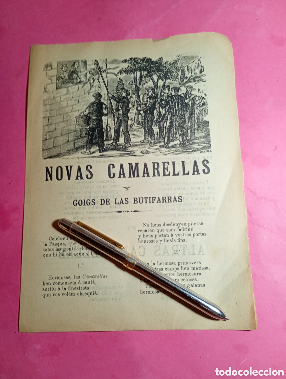 Coleccionismo: vintage PLIEGO CORDEL NOVAS CARAMELLAS Y GOIGS DE LAS BUTIFARRAS IMP. EL ABANICO BCN.