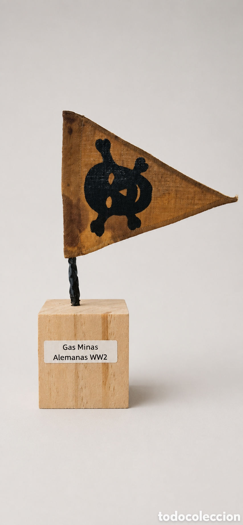 Colecionismo: Banderin Aleman Mina Gas WW2