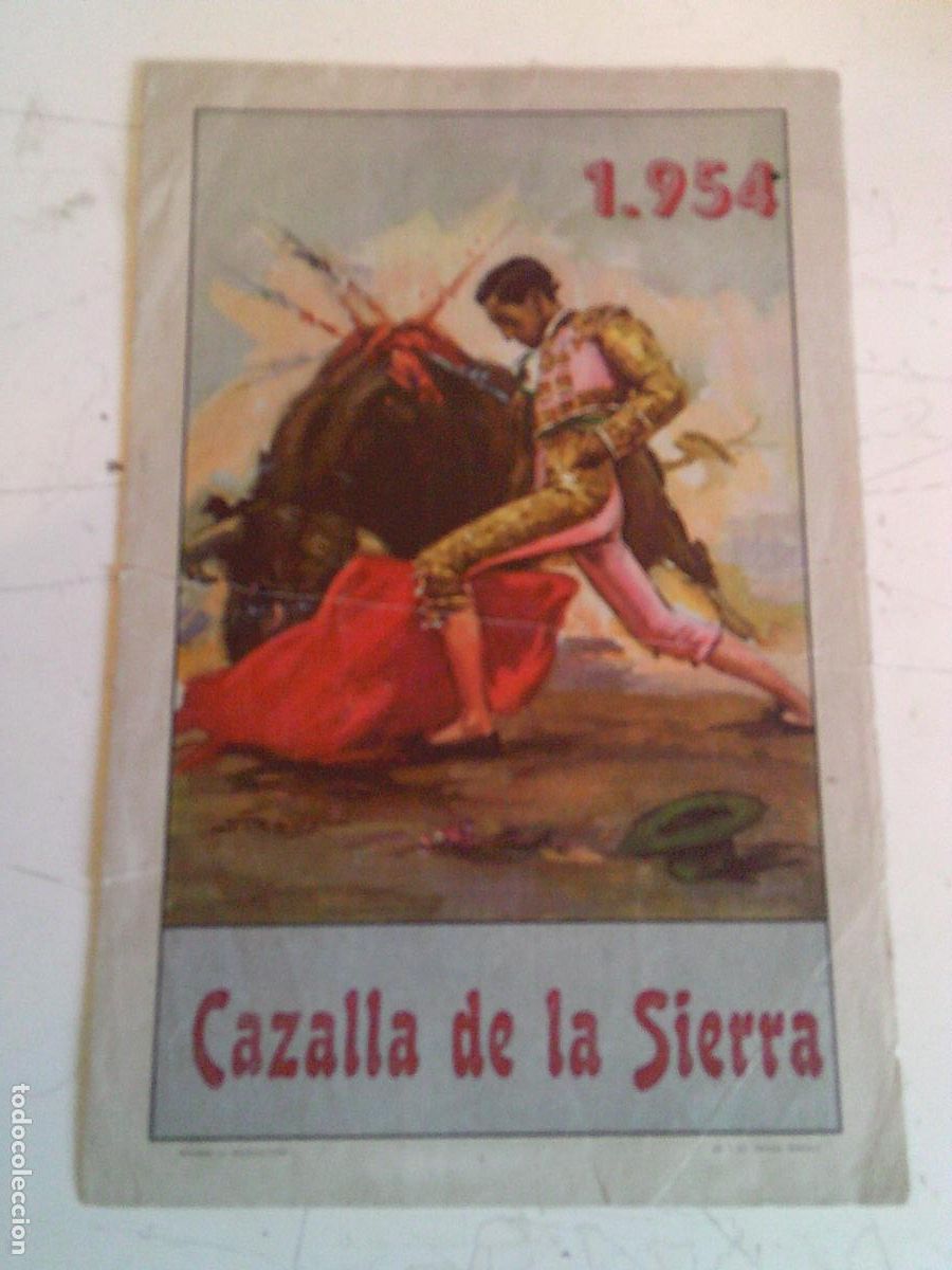Coleccionismo: Diptico programa de la fiestas de Casalla de la Sierra del a&ntilde;o 1954