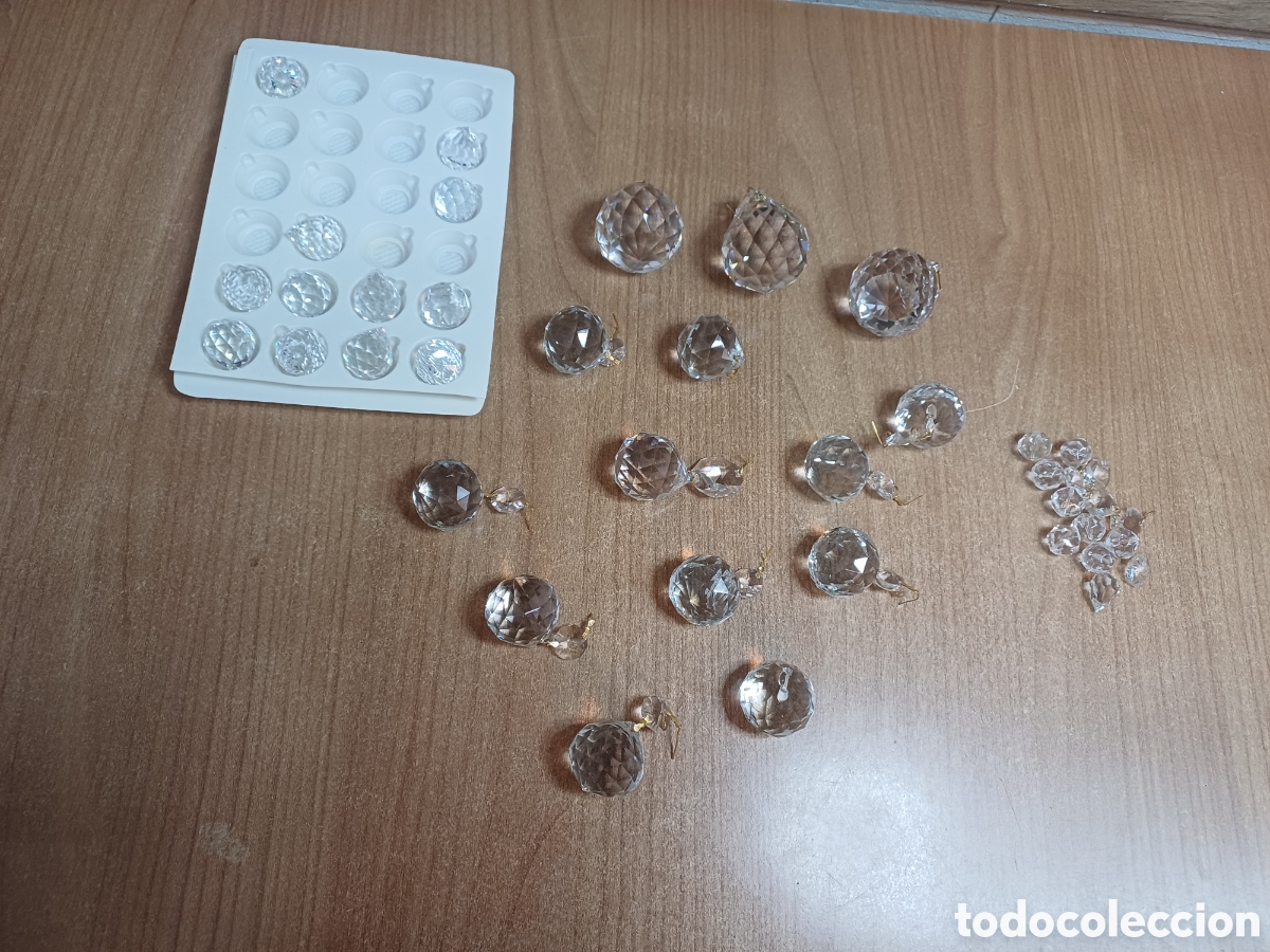 Coleccionismo: LOTE L&Aacute;GRIMAS DE CRISTAL ESFERAS PARA L&Aacute;MPARA GOLGANTE