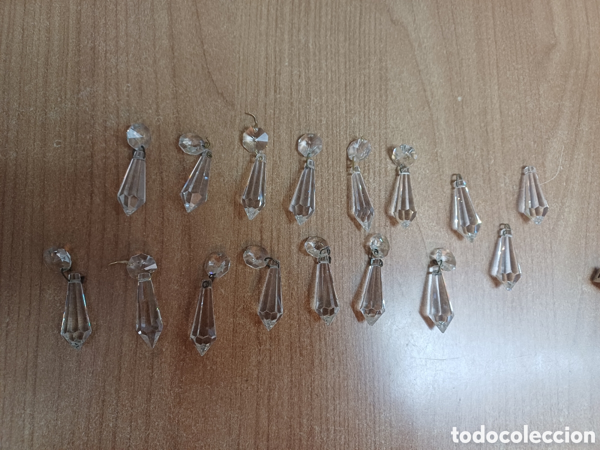 Coleccionismo: LOTE L&Aacute;GRIMAS CRISTAL PARA LAMPARA