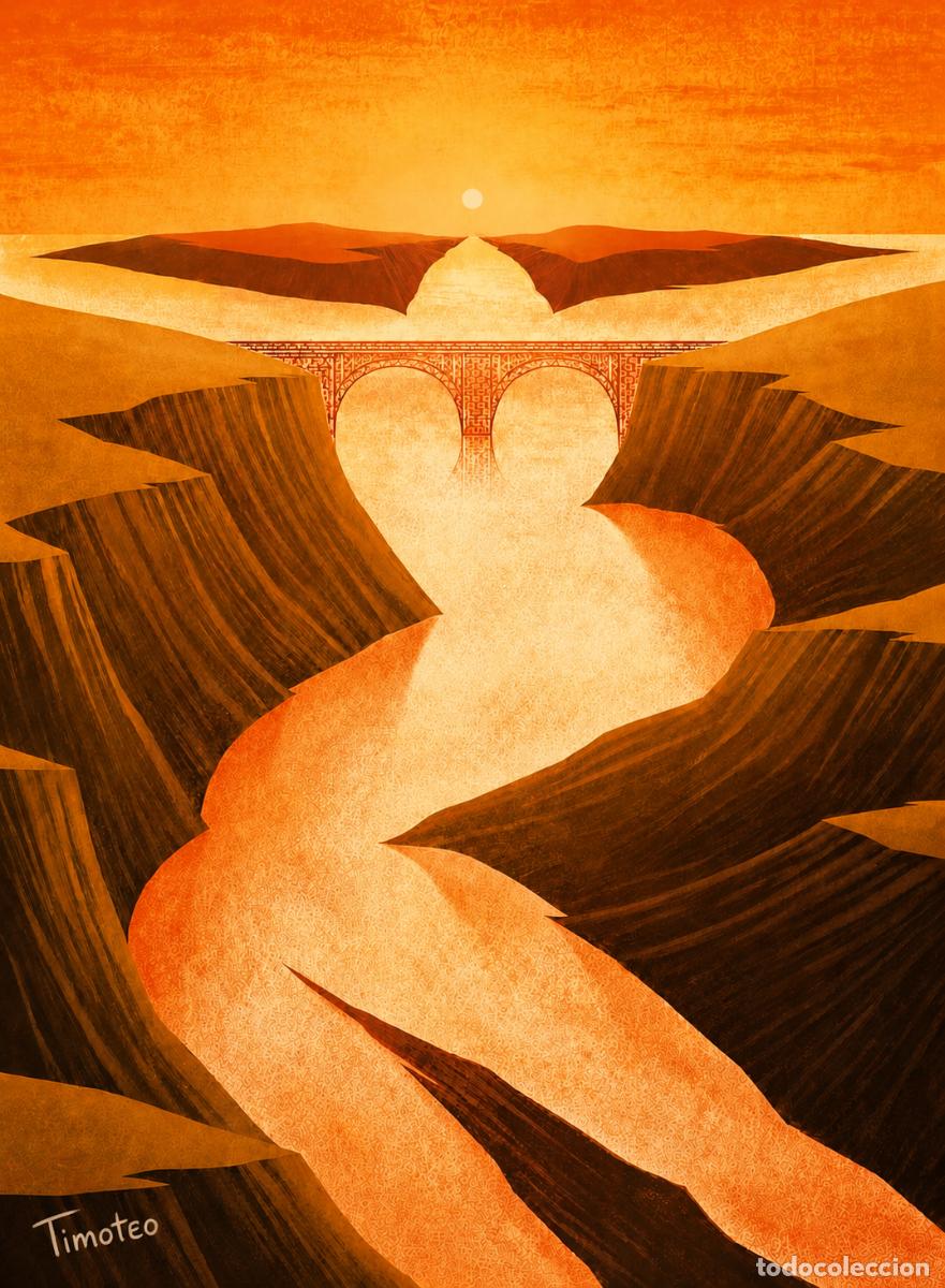 Coleccionismo: L&Aacute;MINA, DIBUJO, CUADRO.-OCASO..H65..30x42 cm.-280g/m2.