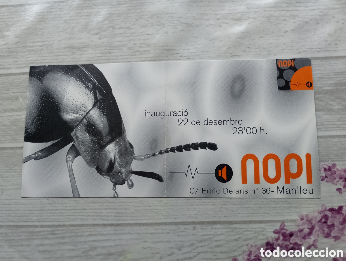 Coleccionismo: Folleto inauguraci&oacute;n discoteca Nopi Manlleu