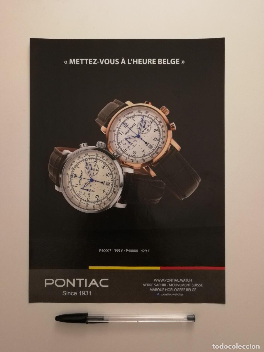 Coleccionismo: ANUNCIO ACARTONADO -A4- PONTIAC RELOJ - PUBLICIDAD LAMINA