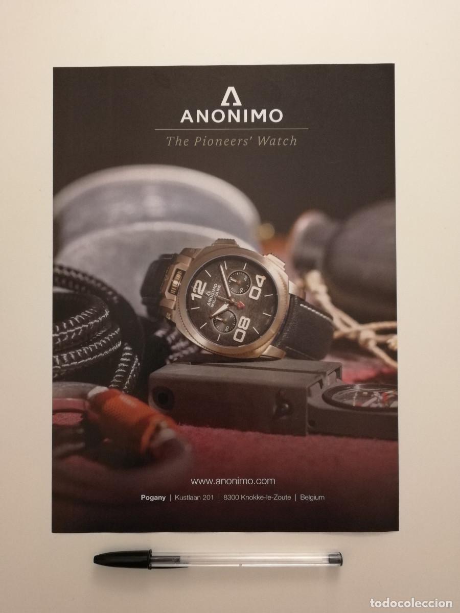Coleccionismo: ANUNCIO ACARTONADO -A4- ANONIMO MILITARE RELOJ - PUBLICIDAD LAMINA