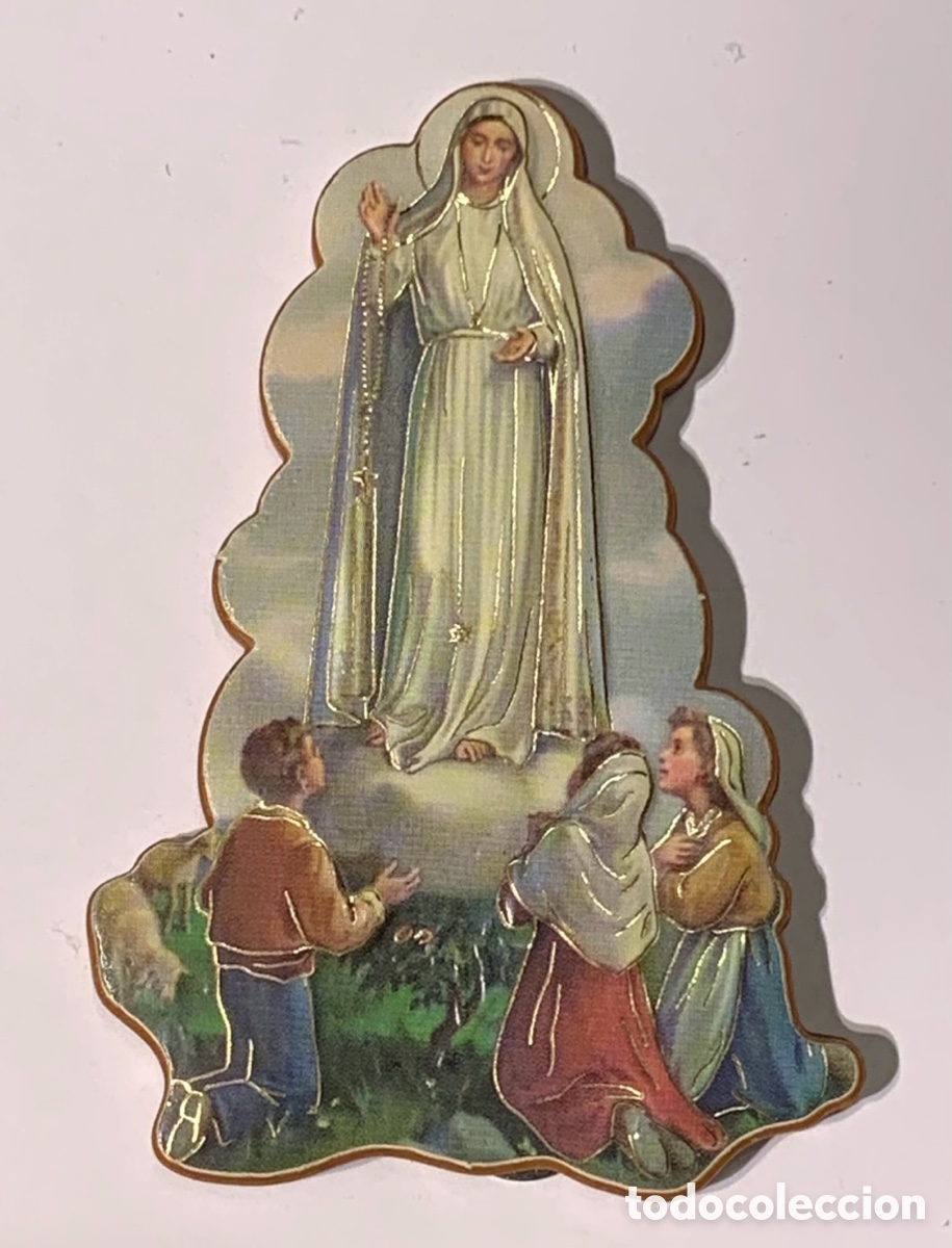 Coleccionismo: Im&aacute;n. Virgen de Lourdes. Pl&aacute;stico. A&ntilde;os 90.