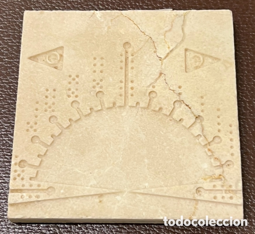 Coleccionismo: Posavasos. Reloj de Sol. Marmol. Novelda. Alicante. A&ntilde;os 80.