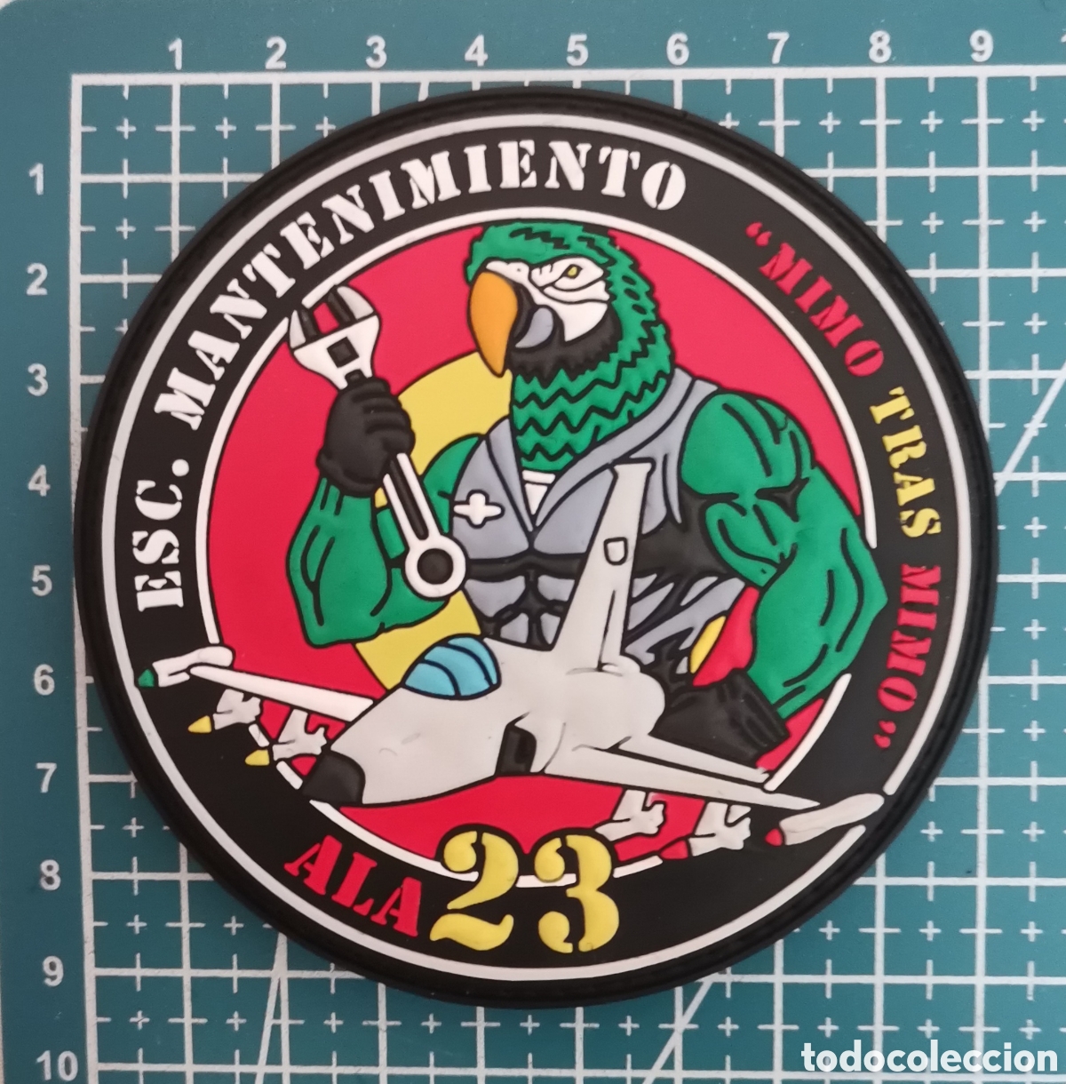 Coleccionismo: Parche goma ALA 23 ESC. MANTENIMIENTO Base A&eacute;rea Talavera la Real (Badajoz). Ej&eacute;rcito Aire