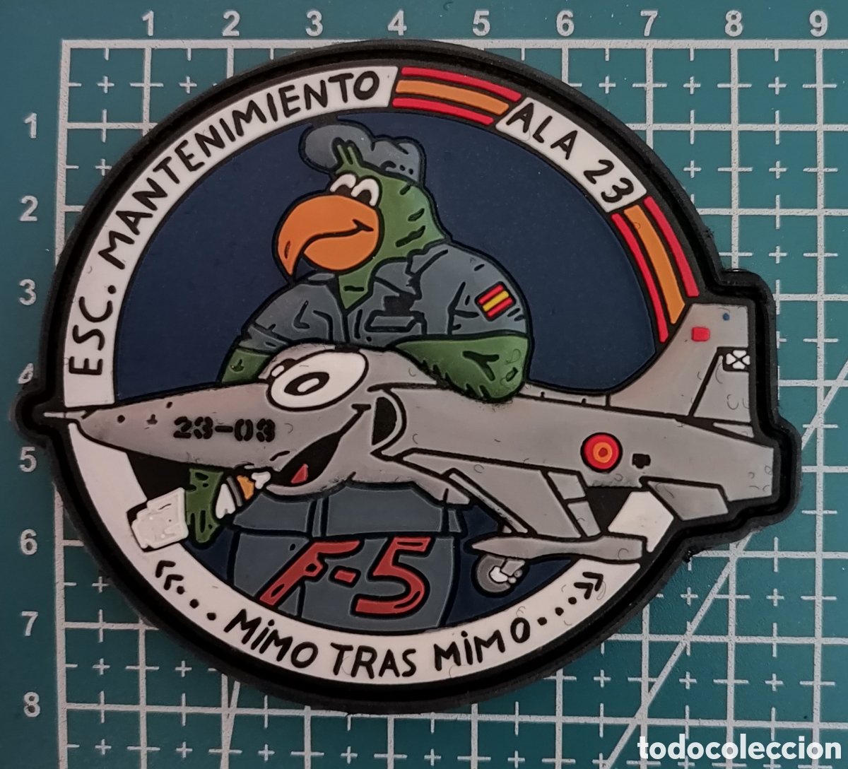 Coleccionismo: Parche goma ALA 23 ESC. MANTENIMIENTO F-5 Base A&eacute;rea Talavera la Real (Badajoz). Ej&eacute;rcito Aire