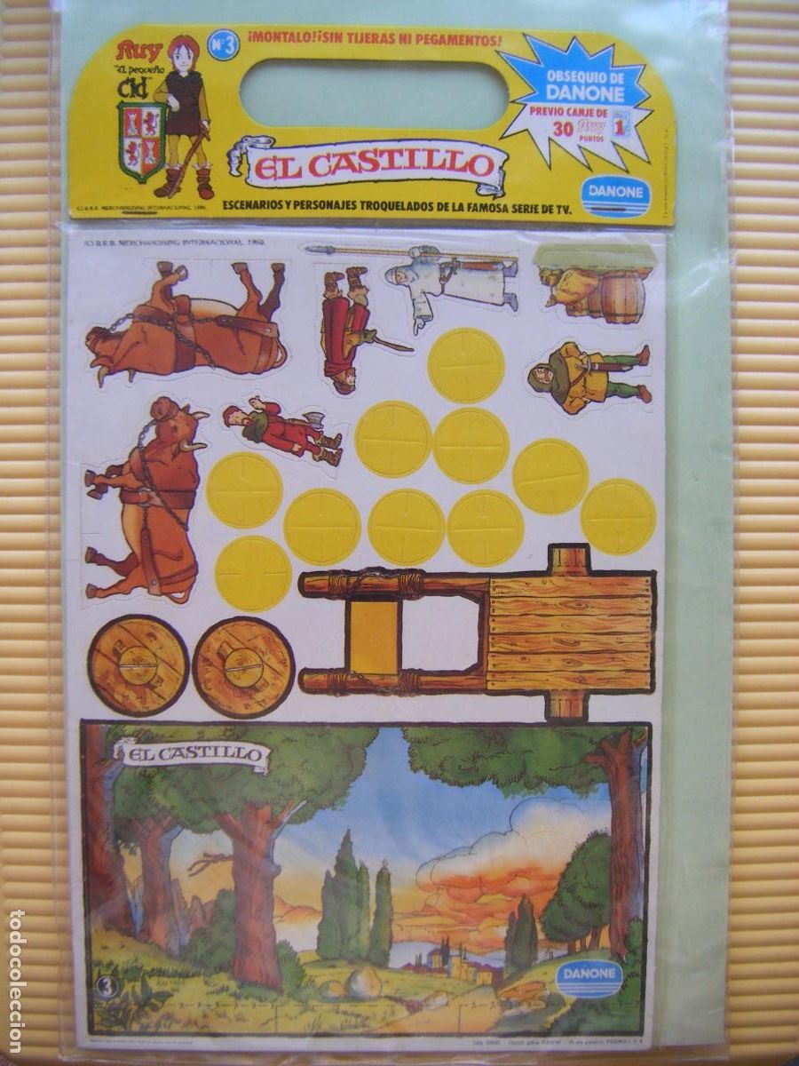 Coleccionismo: RUY EL PEQUE&Ntilde;O CID . EL CASTILLO . BLISTER N&ordm;3 . TROQUELADO SIN ABRIR .OBSEQUIO DANONE