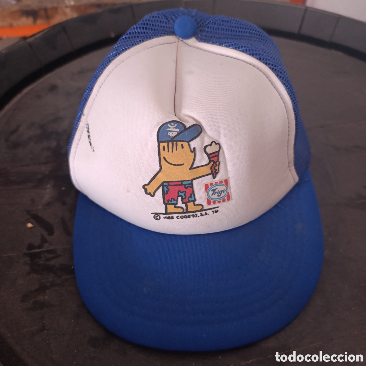 Coleccionismo: Gorra Cobi, 1988, COOS'92, helados Frigo. Unica en Tc