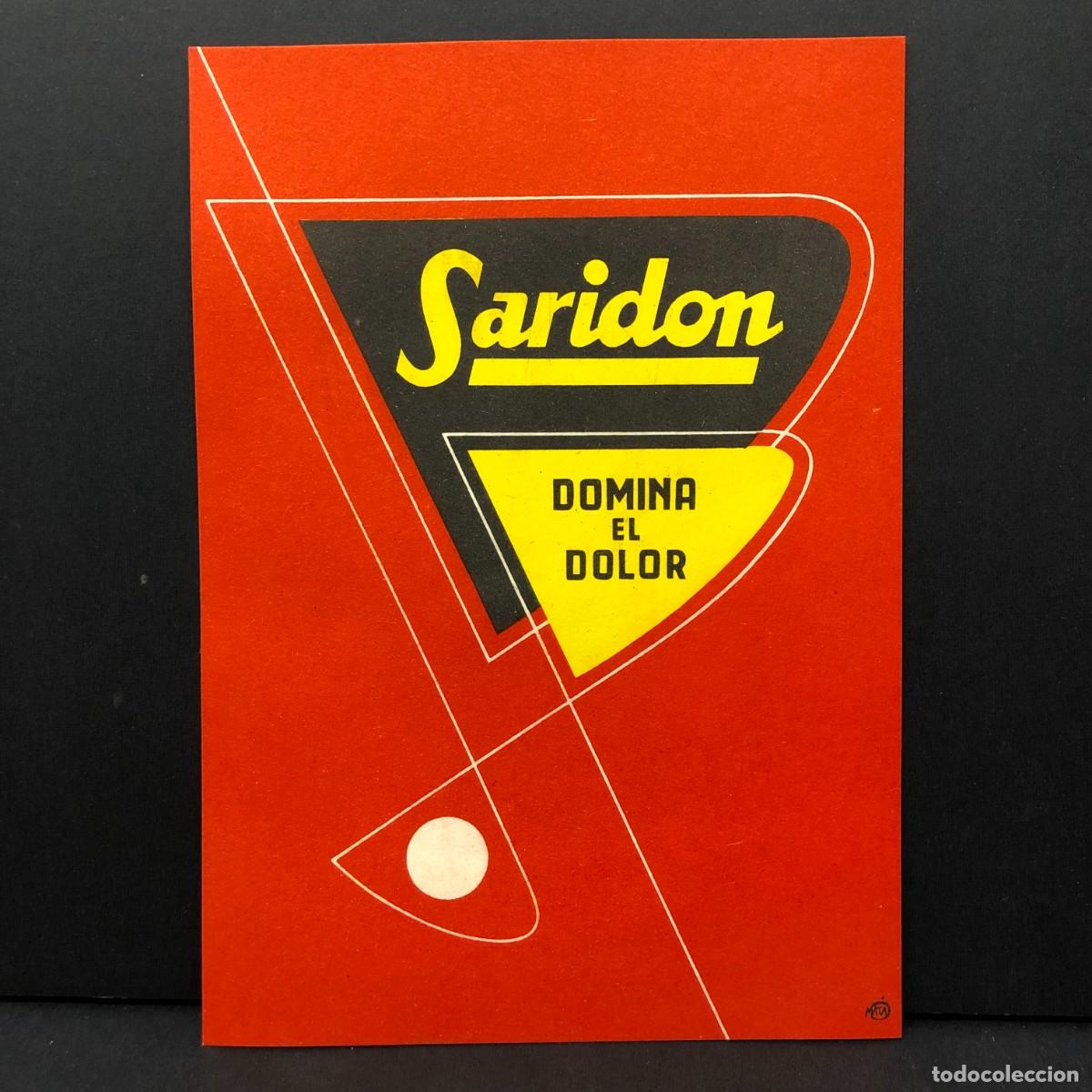 Coleccionismo: SARIDON - DOMINA EL DOLOR - ANTIPIR&Eacute;TICO - ESTIMULANTE - PRODUCTOS ROCHE / 427