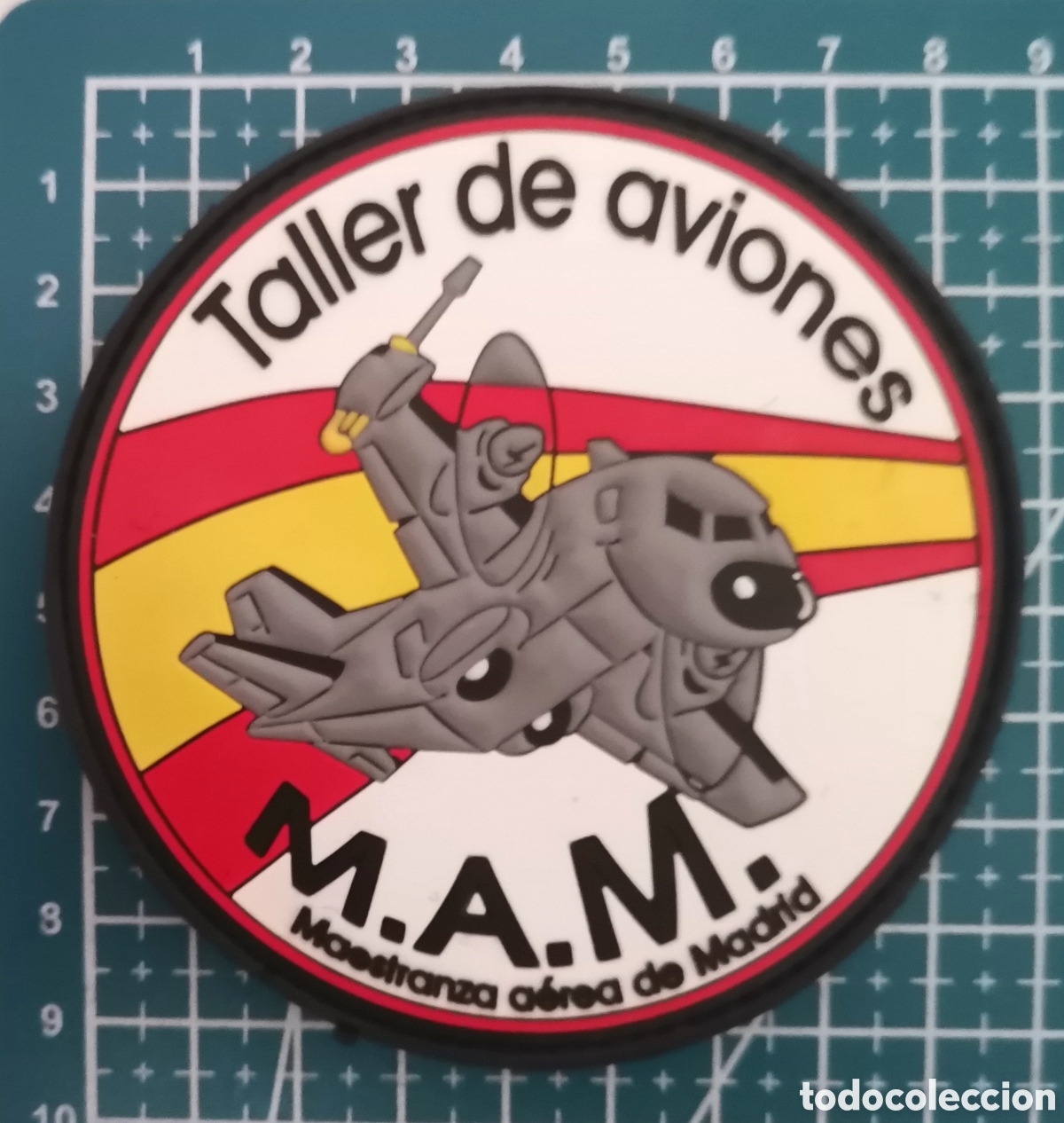 Coleccionismo: Parche goma Maestranza A&eacute;rea de Madrid Taller de Aviones Base Cuatro Vientos Ej&eacute;rcito &Aacute;ire Espa&ntilde;a