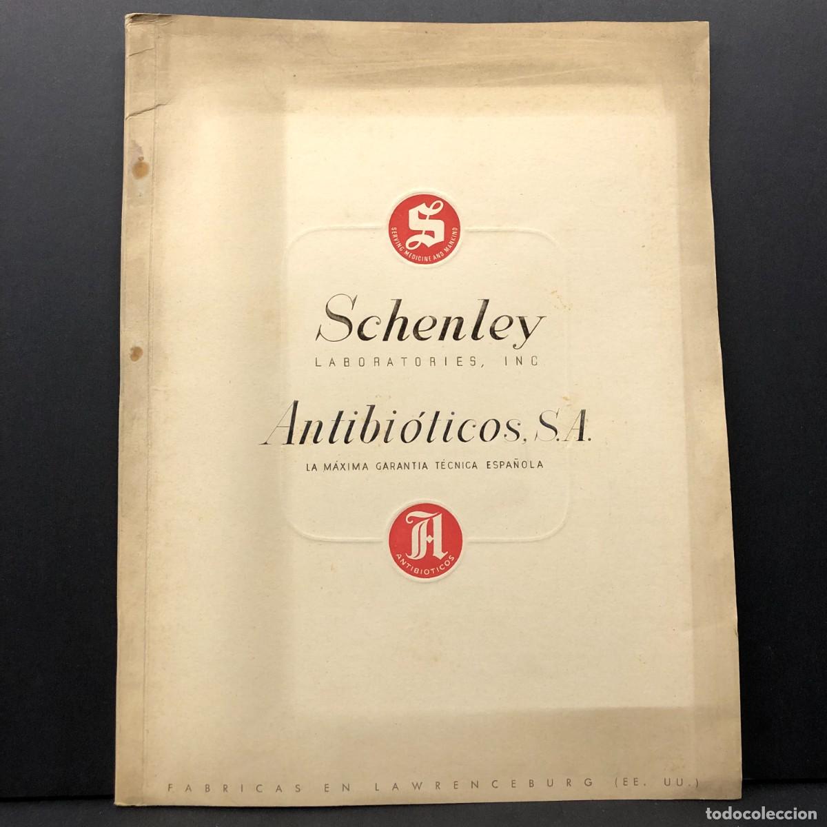 Coleccionismo: SCHENLEY LABORATORIES INC - ANTIBI&Oacute;TICOS, S.A. - FABRICAS EN LAWRENCEBURG - EE.UU. / 442