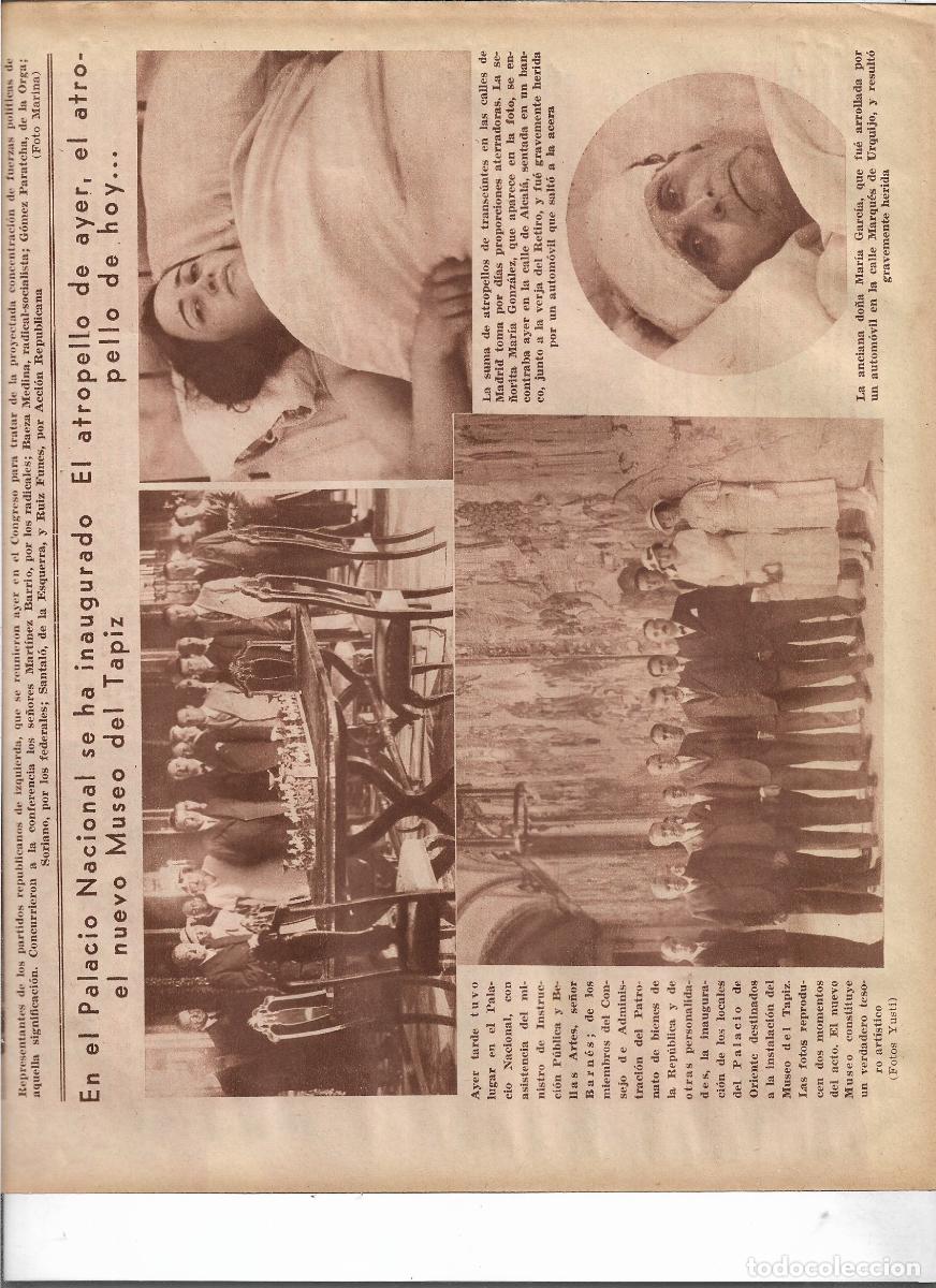 Coleccionismo: A&Ntilde;O 1933 RECORTE PRENSA INAUGURACION DEL NUEVO MUSEO DEL TAPIZ EN EL PALACIO NACIONAL MADRID