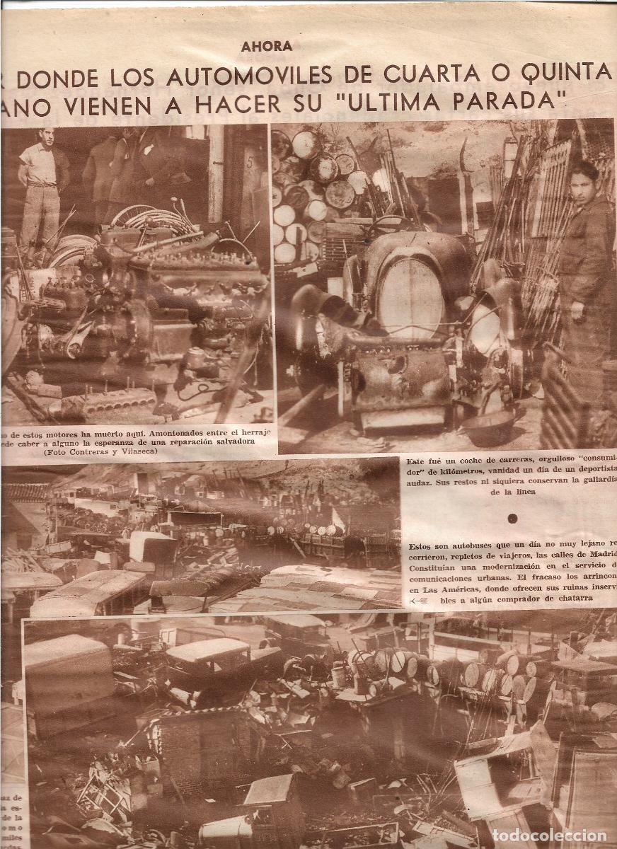 Coleccionismo: A&Ntilde;O 1933 RECORTE PRENSA MADRID DESGUACE DE COCHES VIEJOS AUTOMOVIL AUTOBUS