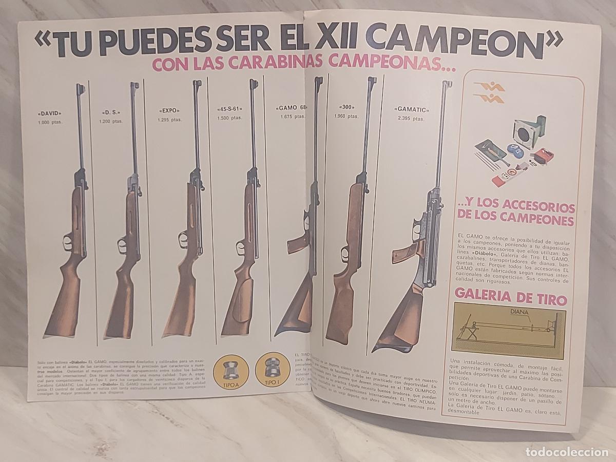 Coleccionismo: GAMO 1972 | HOJA PUBLICITARIA DOBLE | CARABINAS, BALINES Y ACCESORIOS | PRECIOS DE &Eacute;POCA