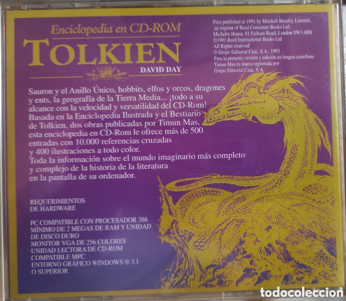Coleccionismo: Tolkien. Enciclopedia en CD- ROm - Foto 2