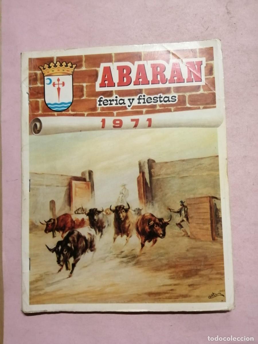 Coleccionismo: PROGRAMA DE FIESTAS ABARAN, MURCIA (1971) - Foto 1