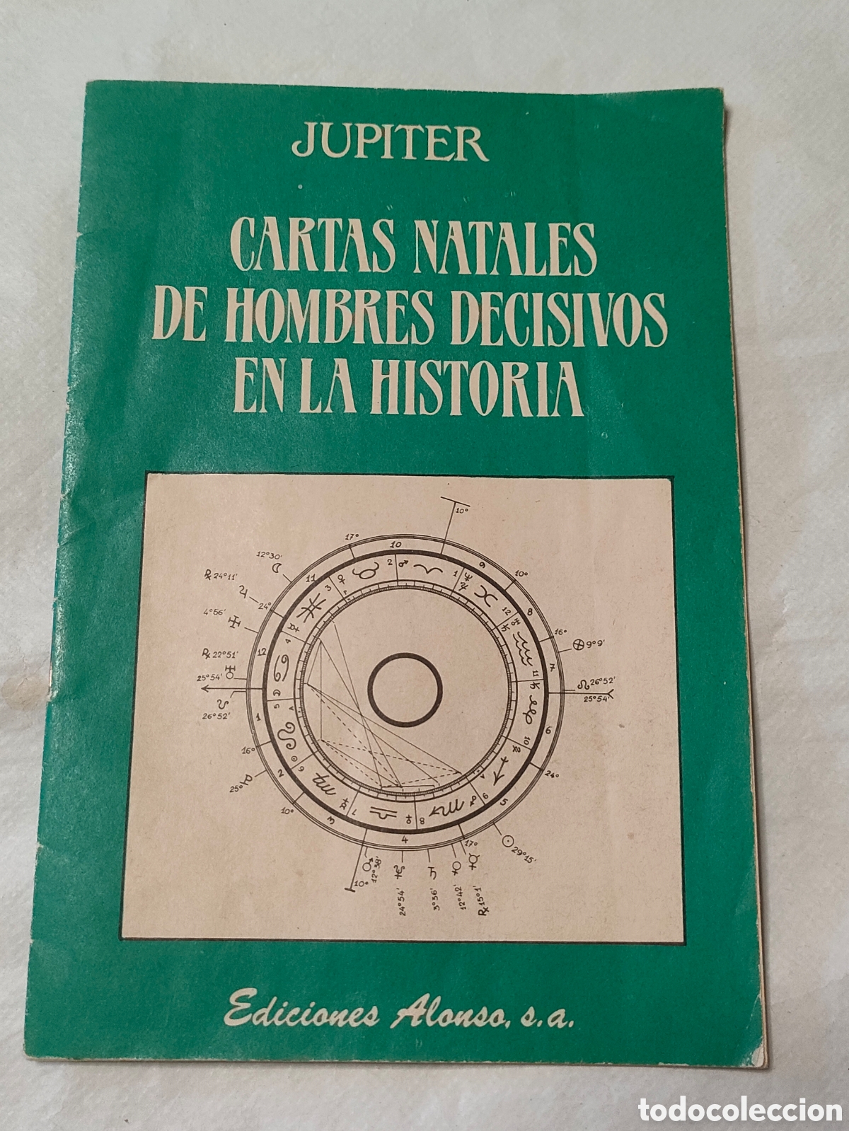 Coleccionismo: folleto esot&eacute;rico descatalogado Cartas natales de hombres decisivos en la historia. J&uacute;piter. 1986
