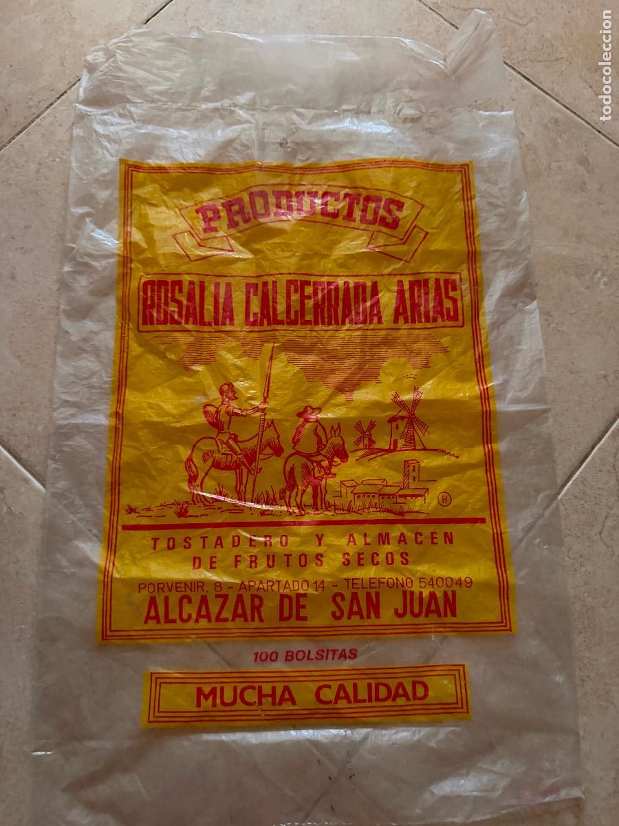 Coleccionismo: Bolsa grande productos Rosal&iacute;a calcerrada arias Alc&aacute;zar de San Juan