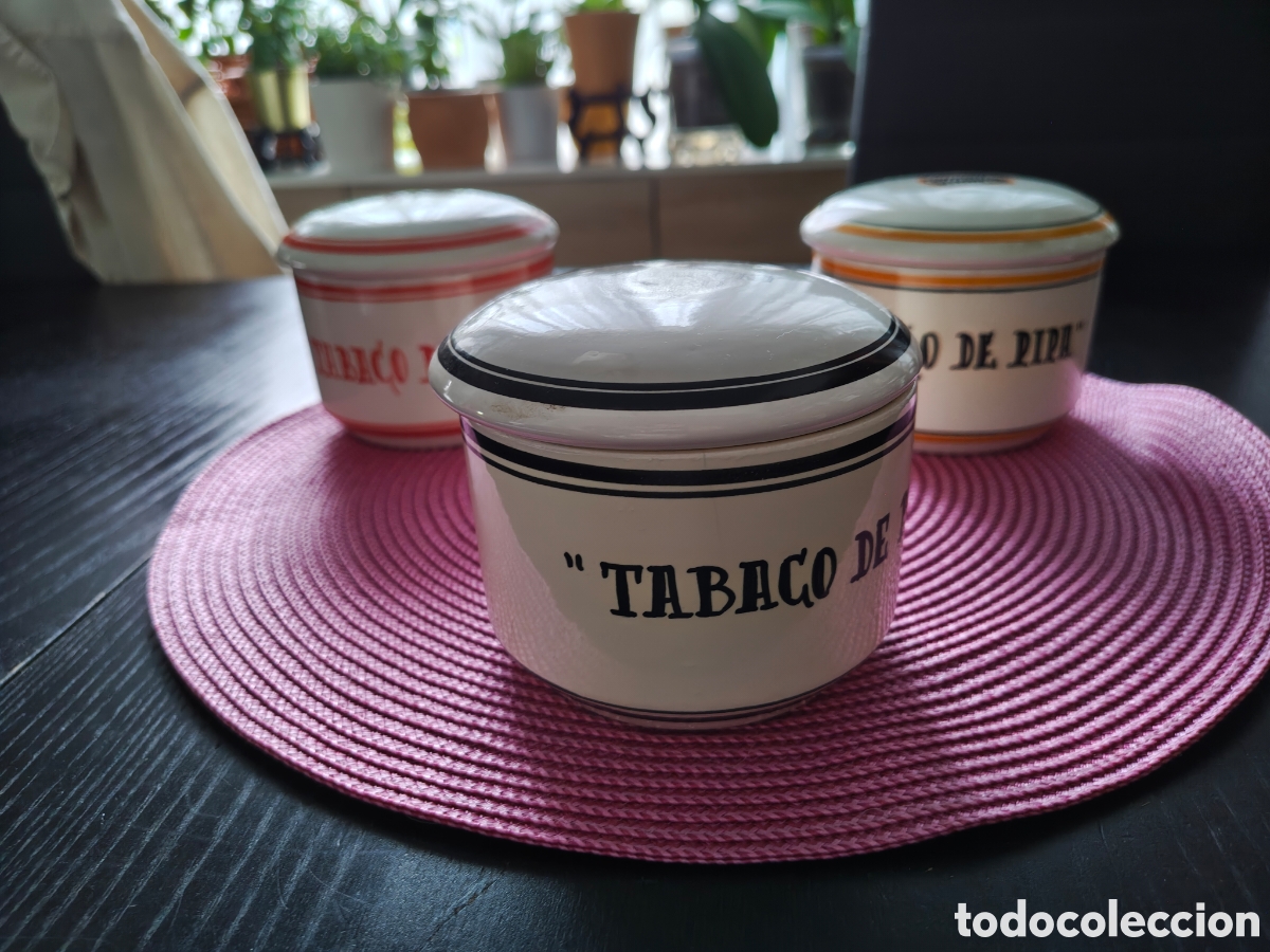 Coleccionismo: Tarros de cer&aacute;mica de tabaco en pipa