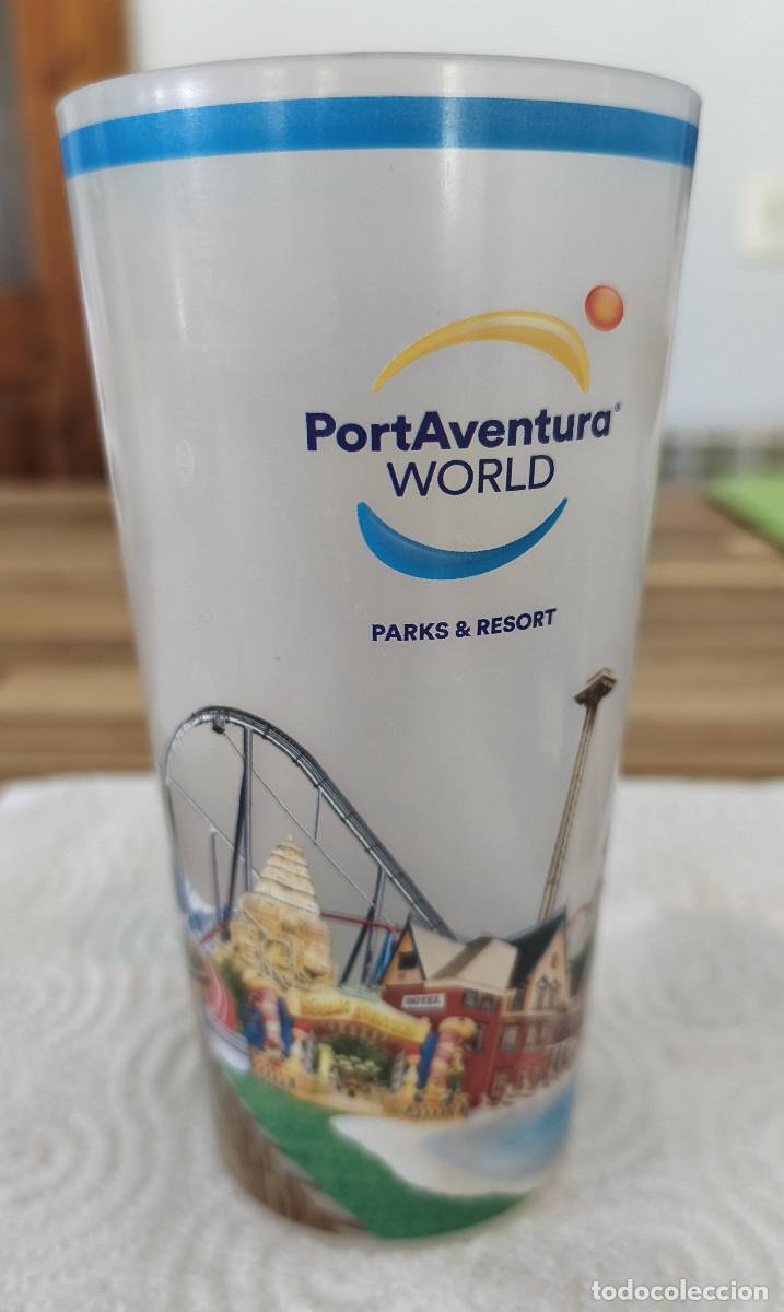Coleccionismo: VASO PLASTICO MEDIANO - PORT AVENTURA WORLD Parks & Resort - 250 ml - 13,8 x 7,2 x 5,2 cm