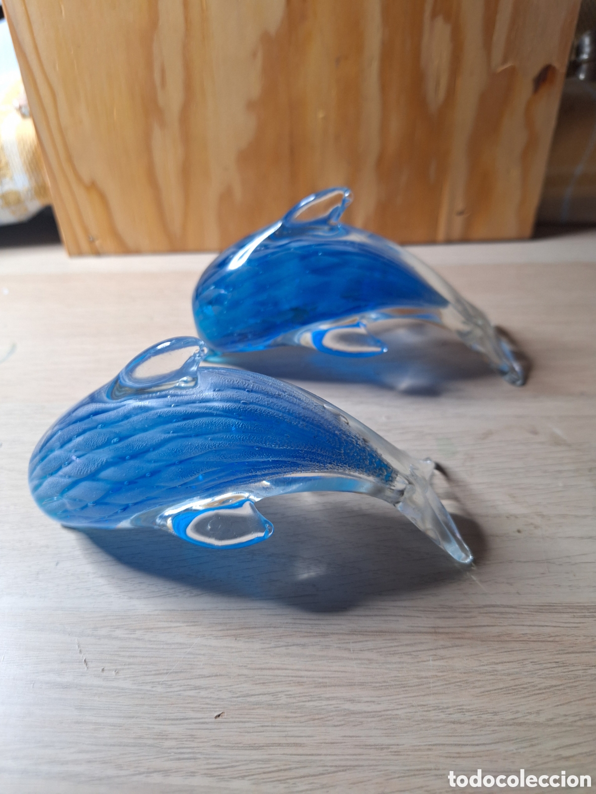 Coleccionismo: Delfines de cristal de murano.