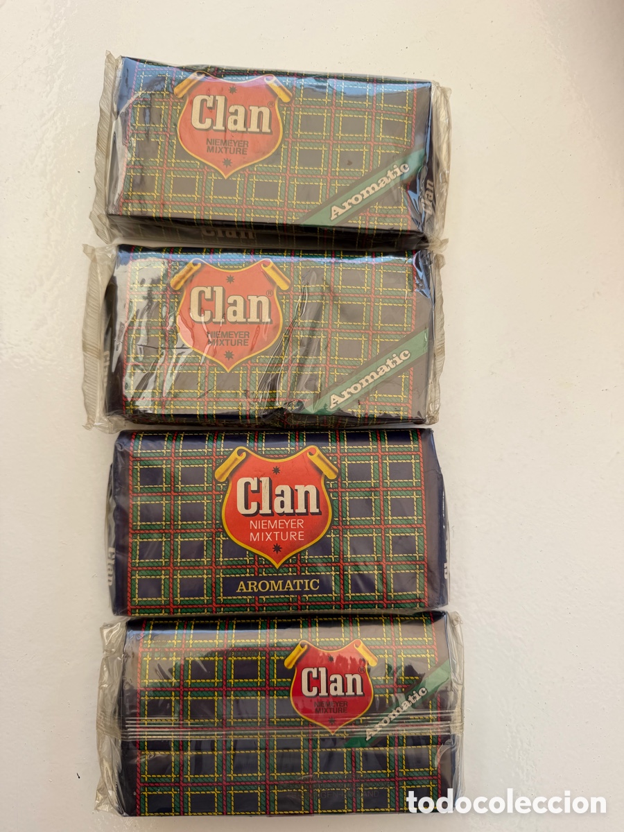 Sammeln: 4 paquetes de tabaco para pipa Clan. Aromatic. Niemeyer, Groningen.