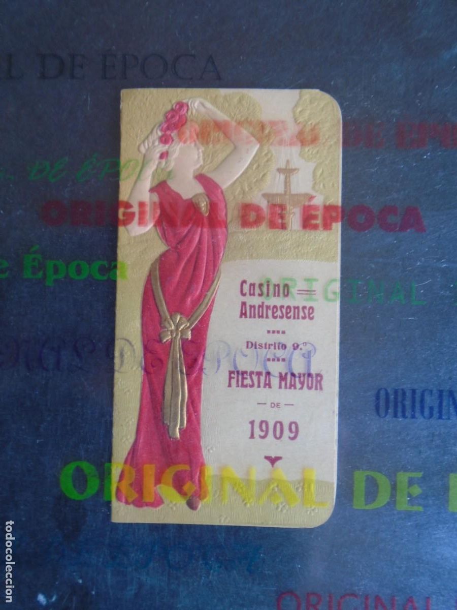 Coleccionismo: (PA-260700B)CASINO ANDRESENSE SAN ANDRES DE PALOMAR FIESTA MAYOR DE 1909 - MODERNISTA