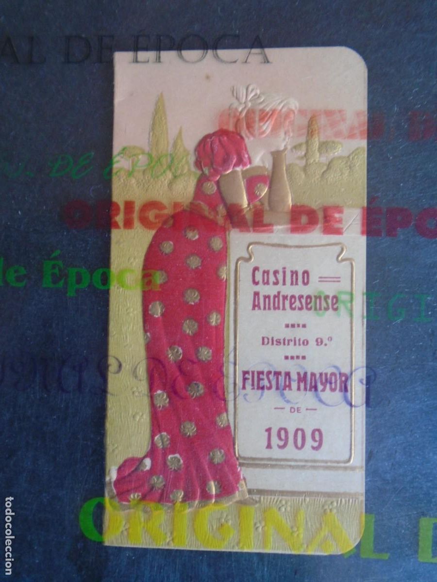 Coleccionismo: (PA-260700C)CASINO ANDRESENSE SAN ANDRES DE PALOMAR FIESTA MAYOR DE 1909 - MODERNISTA