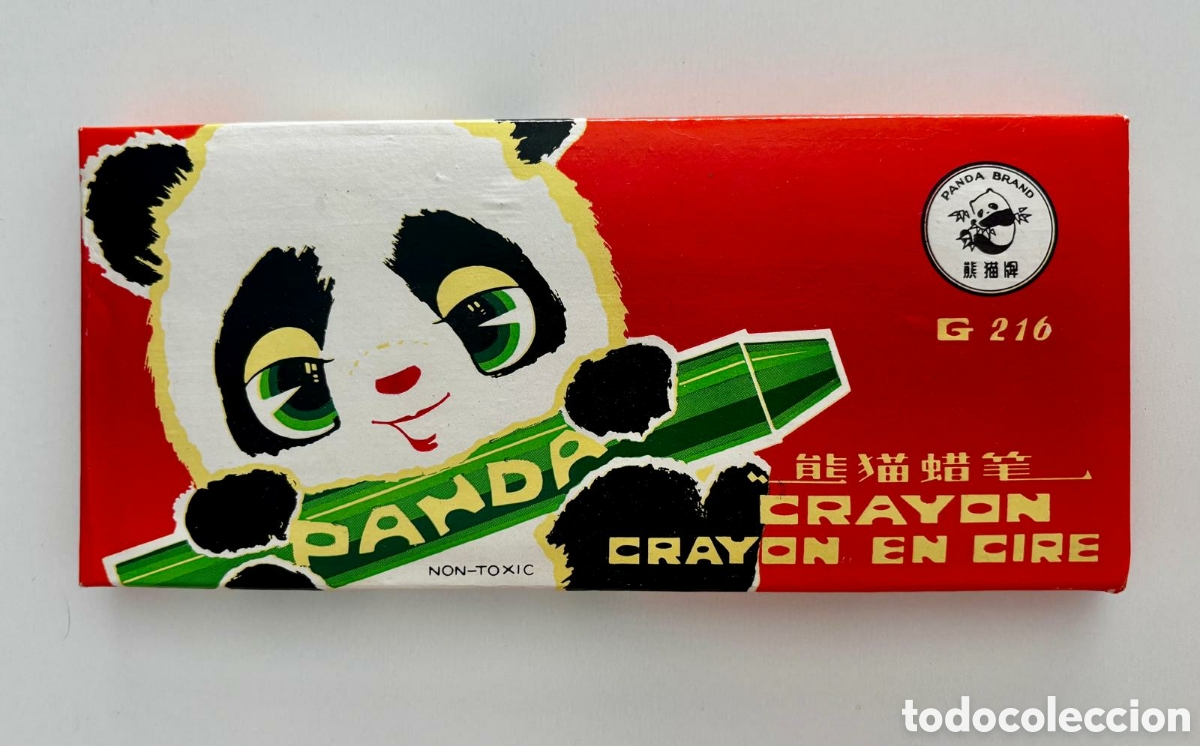 Coleccionismo: CAJA 16 ceras crayon PANDA G 216 a&ntilde;os 70/80 nueva colecci&oacute;n antigua material escolar pintar colorear