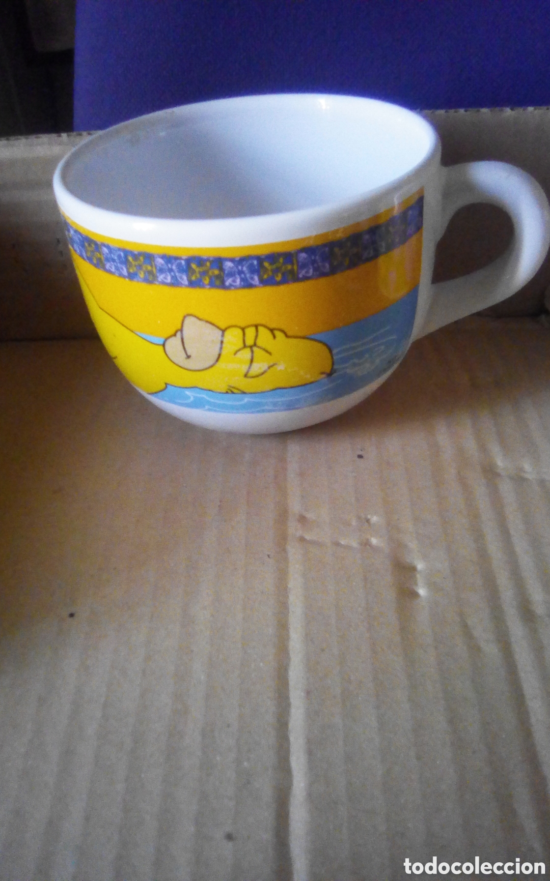 Coleccionismo: Taza taz&oacute;n de cer&aacute;mica Homer Simpson. Homey isle style. TM & &copy; 2002 Fox. Fabricante Stor Madrid.