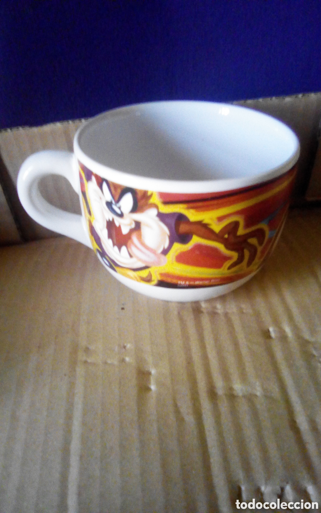 Coleccionismo: Taza taz&oacute;n de cer&aacute;mica monstruo de Tasmania. TM & &copy; 2002 Warner Bros. Fabricante Stor Madrid.
