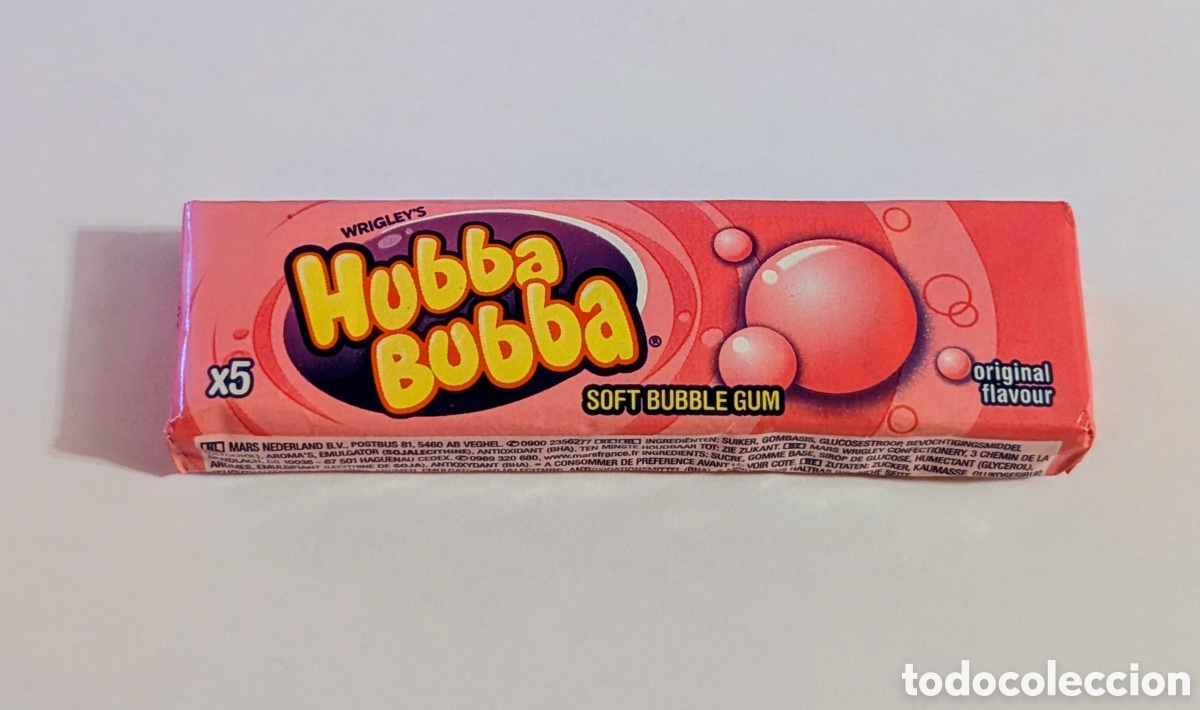 Coleccionismo: Envoltorio Chicle sin abrir Hubba Bubba.