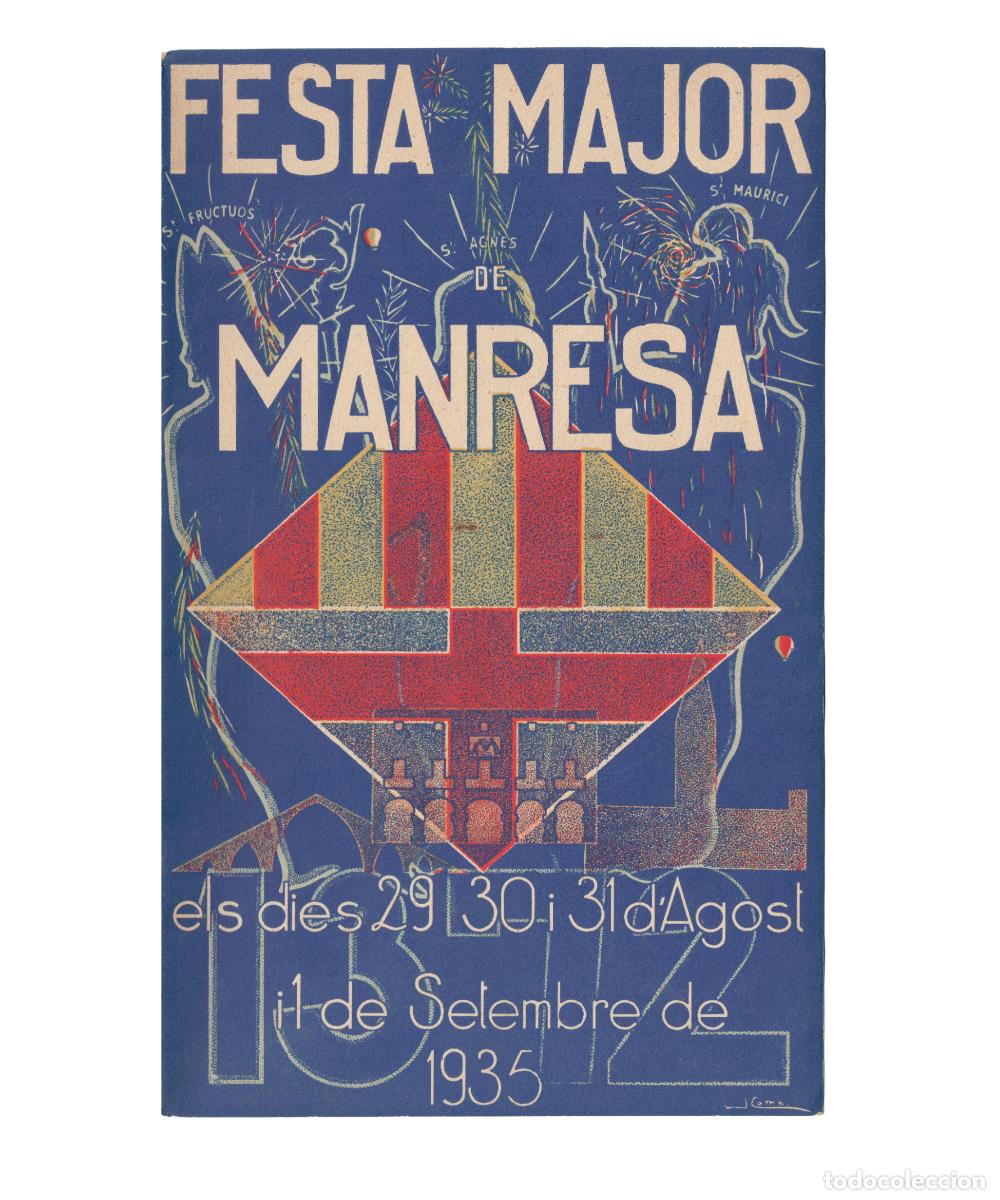 Coleccionismo: Programa Festa Major Manresa &ndash; Any 1935 Catalunya &ndash; Art D&eacute;co