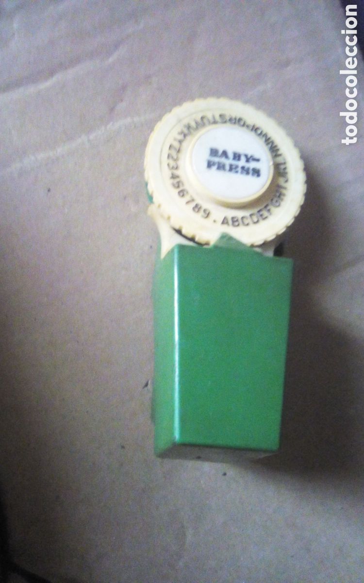 Coleccionismo: Marcador de comercio, letras y n&uacute;meros. Marca Baby-Press. Mide 10,5 cm., funciona.
