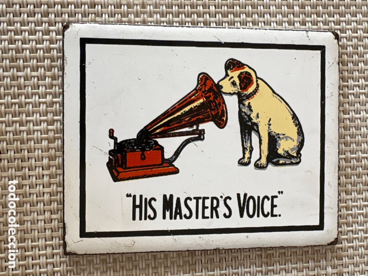 Coleccionismo: IM&Aacute;N EE NEVERA PUBLICIDAD HIS MASTER&rsquo; S VOICE ( GRAM&Oacute;FONO FON&Oacute;GRAFO LA VOZ DE SU AMO)