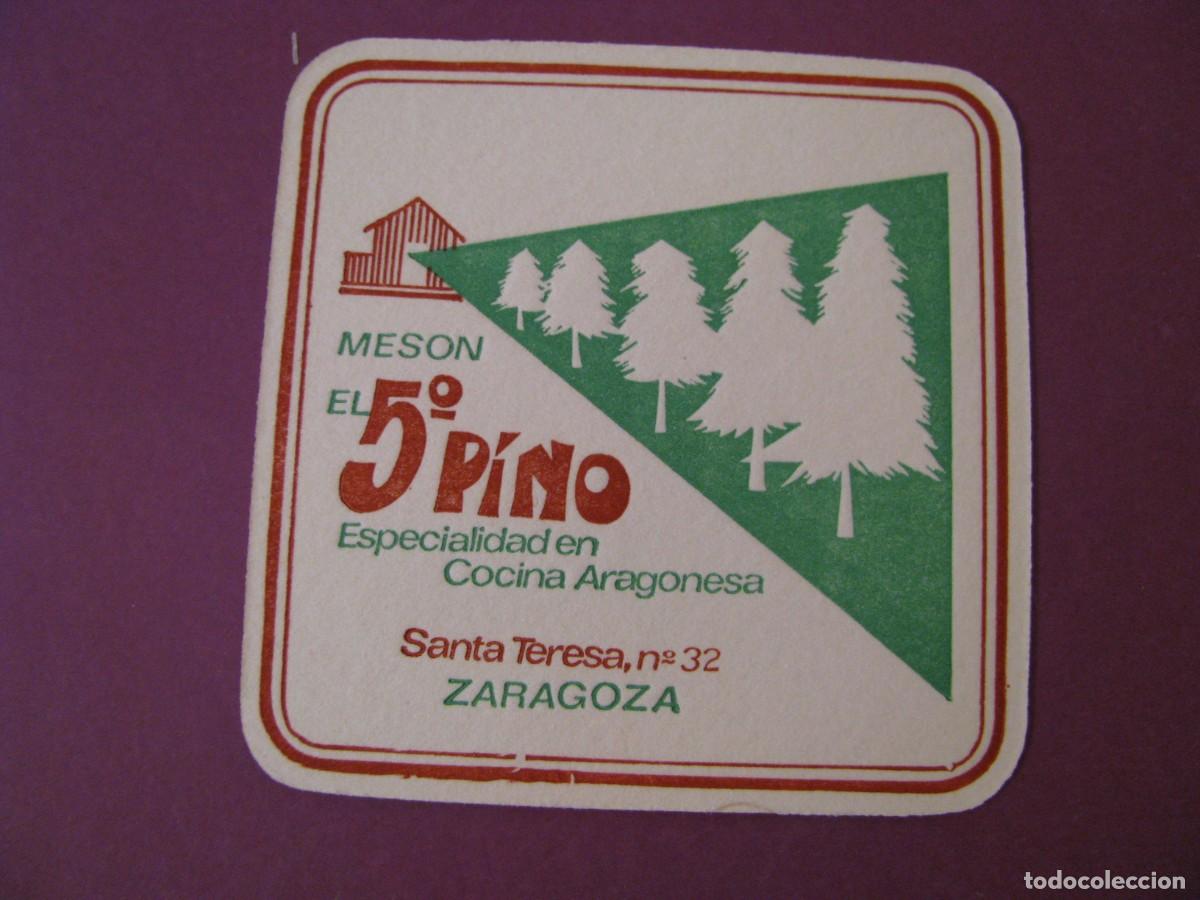 Coleccionismo: POSAVASOS MESON EL 5&ordm; PINO. ZARAGOZA