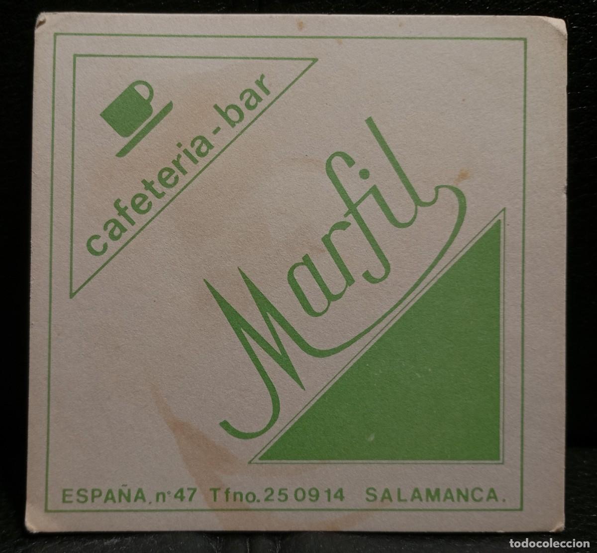 Coleccionismo: CAFETERIA BAR MARFIL - POSAVASOS - SALAMANCA - CERVEZA - REFRESCOS - SIDRA - BITTER
