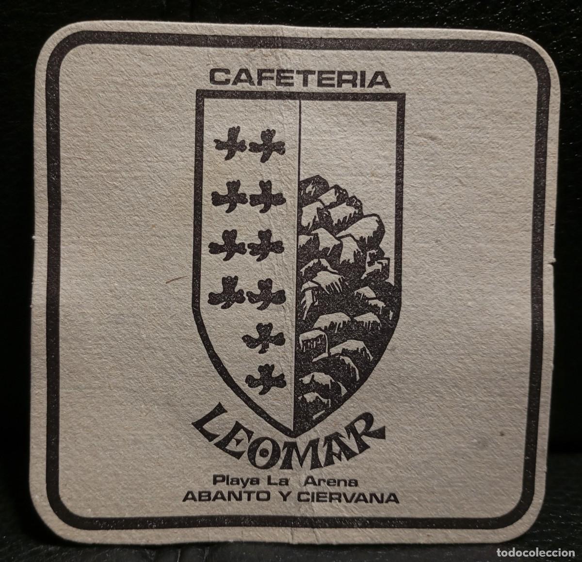 Coleccionismo: CAFETERIA LEOMAR - POSAVASOS - PLAYA LA ARENA VIZCAYA - CERVEZA - REFRESCOS - SIDRA - BITTER