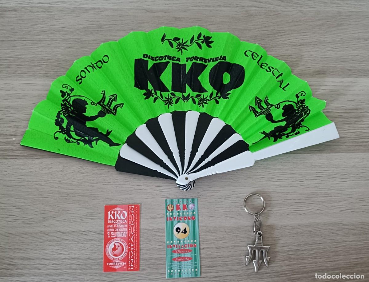 Coleccionismo: Lote Discoteca KKO, Torrevieja, Alicante, Abanico, llavero, Flyers 1993 1994,