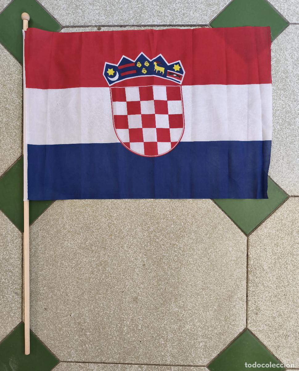 Coleccionismo: BANDERA DE MANO - CROACIA - 60,5 x 44 cm