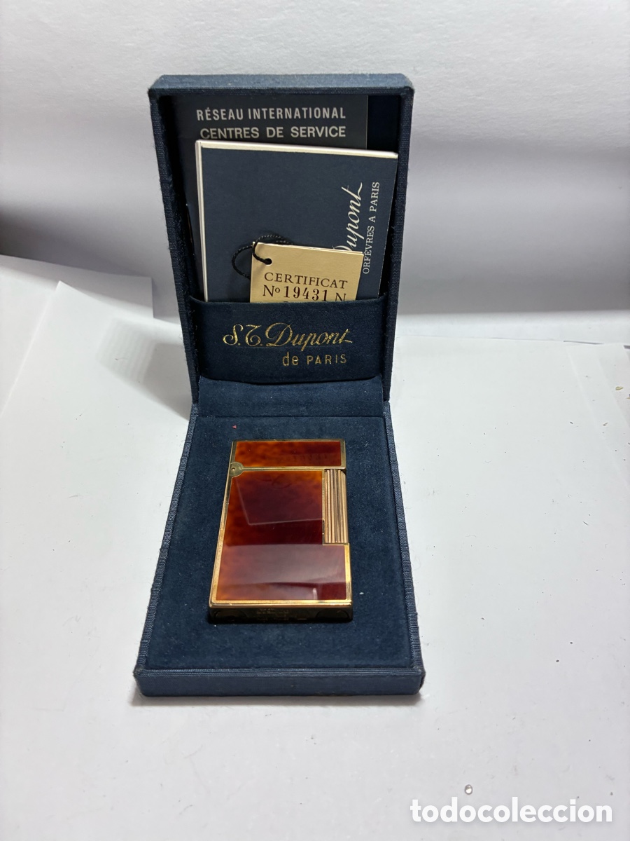 Coleccionismo: Vintage S.T. Encendedor Dupont Ligne 2 Regular Arte Abstracto Lacado en Caja A&ntilde;o 1979