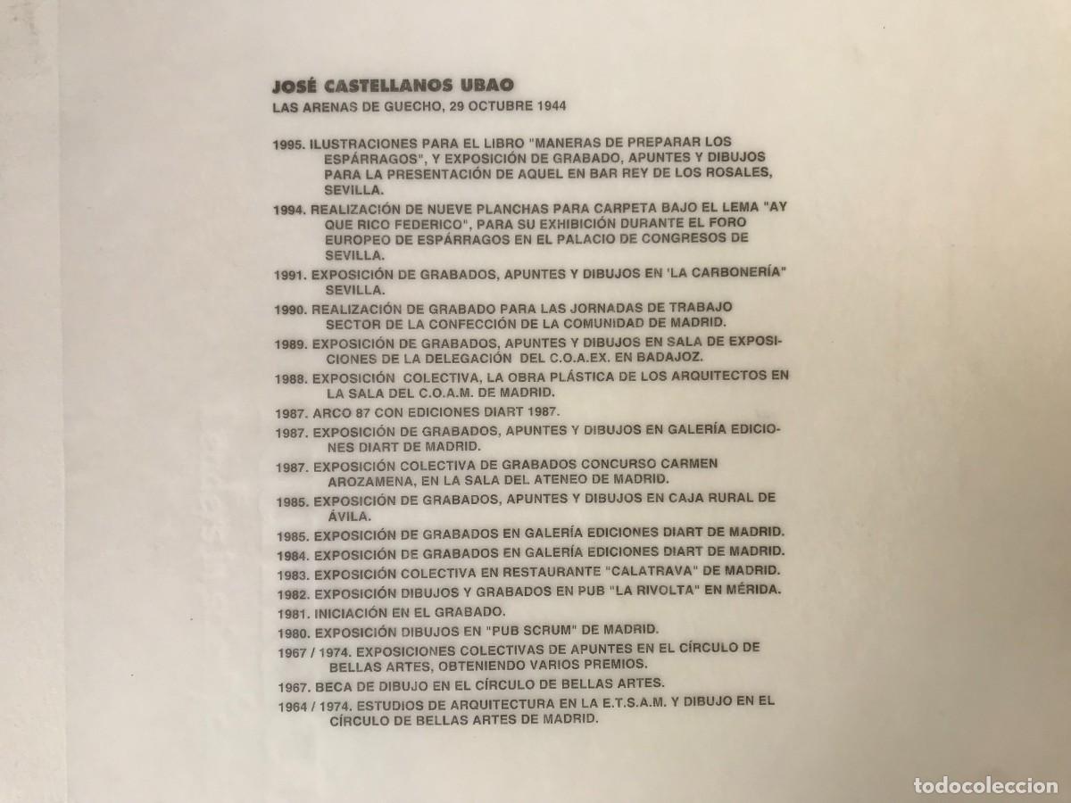 Coleccionismo: L&aacute;mina aguafuerte firmada y numerada - Foto 5