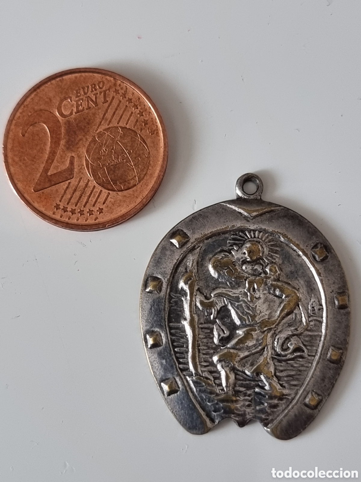 Coleccionismo: Medalla religiosa de San Crist&oacute;bal. - Foto 3