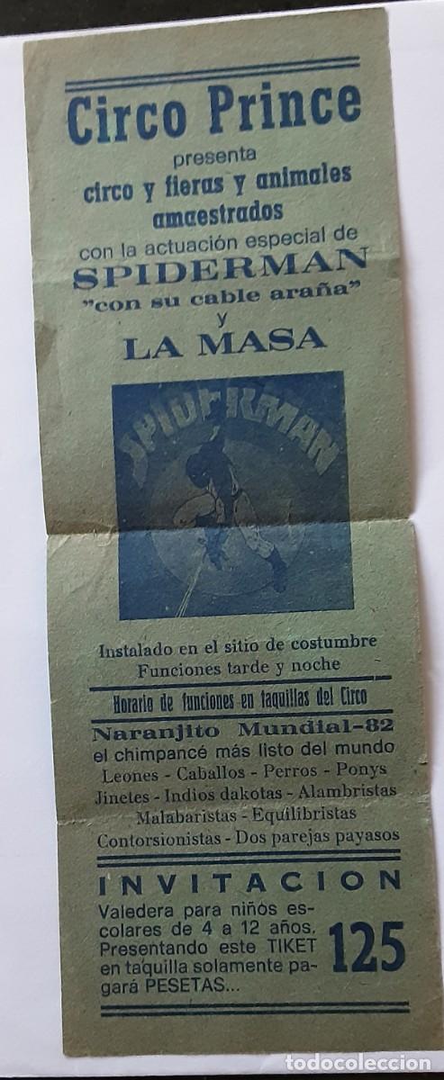 Coleccionismo: CIRCO PRINCE, CIRCO, FIERAS Y ANIMALES AMAESTRADOS. ACTUACI&Oacute;N ESPECIAL DE SPIDERMAN Y LA MASA