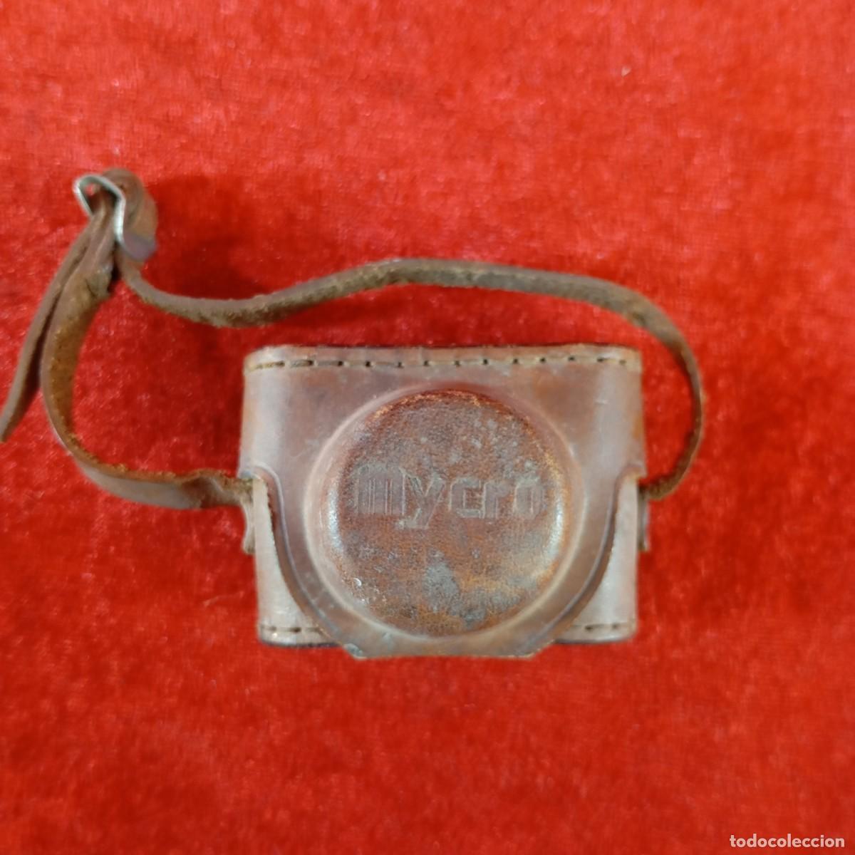 Coleccionismo: ANTIGUA FUNDA DE CUERO MARR&Oacute;N - PARA MICRO C&Aacute;MARA ESP&Iacute;A - MYCRO - 4 X 6 X 4 CM / 2259
