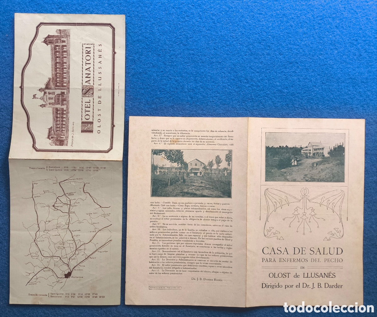 Coleccionismo: OLOST DE LLU&Ccedil;AN&Egrave;S SANATORI 1914 - Foto 13