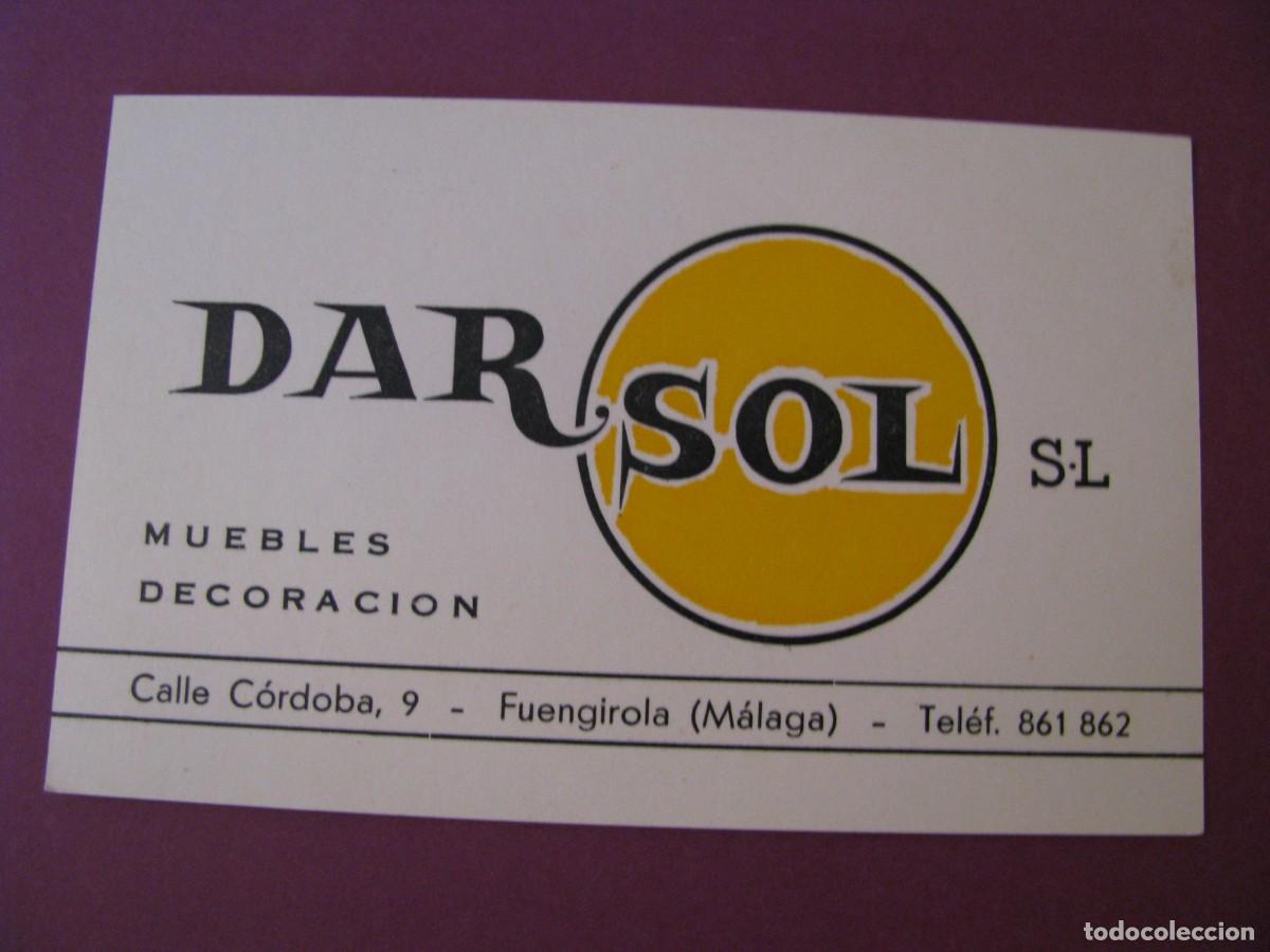 Coleccionismo: TARJETA DE DARSOL S. L. MUEBLES DECORACION, FUENGIROLA.
